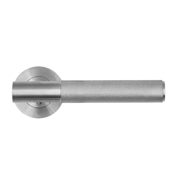 ORTA KNURLED LEVER HANDLE ON ROSE - (2 ROSE OPTIONS)